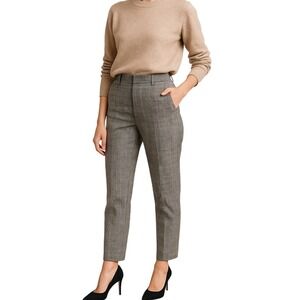 Khols Pants Plaid L Elastic Waist Pull On Straight Leg Ankle Mid‎ Rise Knit